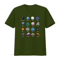 Geologija Rūdos Mineralai Brangakmeniai ir Kristalai Uoliena Juokingi Marškinėliai vintage Skalbti Patogūs Universalūs Unisex vyriški mada Minkšti 2XL gray