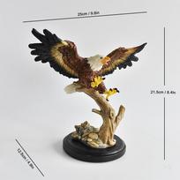 Amerikinis baltagalvis erelis dervos ornamentas - Aukščiausios klasės biuro ir viešbučio dekoracija black