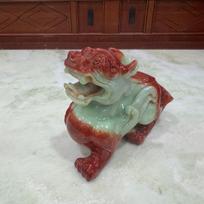 Jade Pixiu Qilin Ornament for Living Room or Study - Auspicious Gift gray