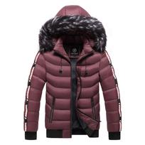 Vyriškas neperšlampamas gobtuvas kailinė apykaklė Parka Striukė Paltas Vyriški Rudens mada Kasdieniai parkai Vyrai Žiema Šilta L black