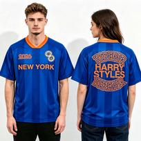 HarryStyles Merch Madison Square Garden New York City 2026 Football TeesMen Women Exclusive Vneck Soccer Jersey Full Print Tops XXL brown