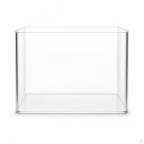 Akrilinis akvariumas su dangčiu, skaidrus stalo akvariumas auksinėms žuvelėms biuro ir namų dekoravimui 16 cm tik 16cm Tank Only white