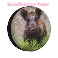 Individualus laukinio gyvūno šerno atsarginio rato dangtelis Toyota RAV4 Prado 4WD 4x4 kemperiui Automobilio ratų apsaugos 14  15  16  17  colių 15inch