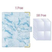 A5 Refillable 6 Ring Faux Leather Budget Binder,Notebook Binder Cover for A5 Filler Paper,Loose Leaf Personal Planner Binder white