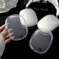 1 pora ausinių dėklas Apple Airpods Max apsauginei dangai Blizgantis Skaidrus TPU Minkštas ausinių dėklas Apple Airpods Max 2 white