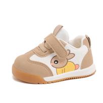 2026 Autumn Baby Walker Shoes - Comfortable Cartoon Soft Sole for Boys & Girls Size 19, Inner Length 13.5cm chaki