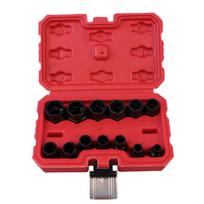 13Pcs Bolt / Nut Extractor Set Remover Damaged Rusted Socket Impact Resistant Wrench Tool black