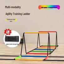 Multi-Functional Butterfly Agility Ladder for Kids - Soft Rope, Foldable Hopscotch & Jump Grid Hurdles Colorful white