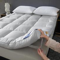 Sustiprinta pagalvė 10cm Plunksnų medvilnės čiužinys Sulankstomas 1.8m Dvigulis Studentų bendrabučio patalynė 150*200cm pilka