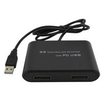 Game Controller Adapter Controller Adapter Converter for PC Double Port Gamepad Converter black