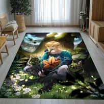 Retro Z-Zelda Animacinis Link Žaidimai Svetainės Neslystantis Kilimas Minkštas Kilimas Miegamojo Vaikų Žaidimų Kambario Sofai, Namų Dekoras Durų Kilimėlis 80x120cm