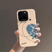 Couple Heart Map Lichee leather pattern Phone Case For iPhone 17 16e 16 15 14 13 12 11 Air Pro Max Plus X XR XSMax Shockproof iPhone 11 gray