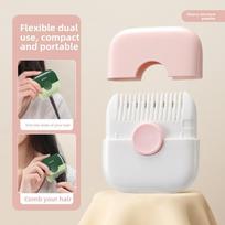 Multifunctional 2 In 1 Hair Trimmer Manual Dual Side Hair Cutting Comb Thinning Tool Easy Trimming Split Ends Trimmer rožinė