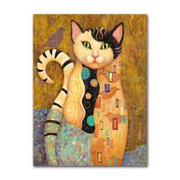 Garsus Gustavas Klimtas Katės Plakatas Drobės Tapyba Abstrakus Mielas Gyvūnas Retro Sienos Paveikslas Svetainei Namų Dekoras Cuadros 70X100CM No Framed