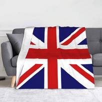 British Flag Blanket UK Flag Great Britain United Kingdom Awesome Warm Throw Blanket for Bedspread Spring/Autumn Size: 75*100cm, Weight: 230 GSM