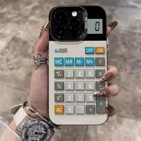 Calculator-themed phone case suitable for Apple 17Promax, iPhone 16Promax, fun 15Promax, quirky 14 iPhone 17 Air gray