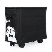 Under Desk Rolling Storage Cart Organizer With Wheels For Office School Home Laptop Bags Books Folders juoda