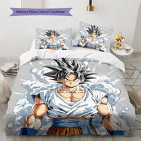 Dragon Ball Pattern Bedding Quilt Set  Home Decoration  Gift (1 * duvet cover + 2 * pillowcase  without core) 135x200cm white