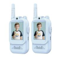 Magecam Video Walkie Talkies for Kids 2 Pack Rechargeable Intercom Walkie-talkie 2 Screen One-Click Call Child Video Intercom USB Plug
