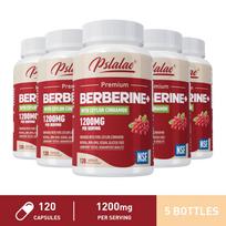 Pslalae - 1200mg Berberine with Ceylon Cinnamon Dietary Supplement - Weight Management 120*5