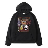 FNAF Rudens džemperiai berniukų drabužiai Flisinis džemperis y2k sudadera megztinis Meška Triušis Grafinis anime džemperis vaikiški drabužiai mergaitė 150