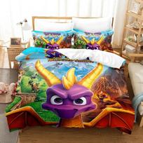 Spyro Reignited Triology Bedding Set for Adults Boys Duvet Cover Bed Set Single Twin Full Queen bedding set Soft and comfortable AU Single 140x210cm