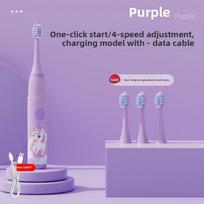 Sonic Vaikų Elektrinis Dantų Šepetėlis Elektrinis Vaikų Dantų Šepetėlis Kūdikio Švelnūs Šeriai Animacinis Automatinis Sonic Vaikas With 6 brush heads