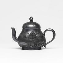 320ml Yixing Purple Clay Teapots Handmade Landscape Pot Raw Ore Stone Yellow Mud Tea Maker Kettle With Infuser Zisha Tea Set gray
