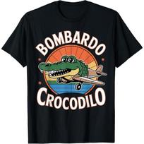 Bombardino Crocodilo Funny Italian Brainrot Meme T-Shirt XXXXXL juoda