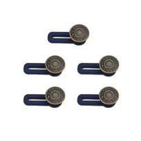 5 vnt. Metalinis sagų ilgintuvas kelnėms Džinsai Nemokamai siuvamas Reguliuojamas ištraukiamas juosmens ilgintuvas Mygtuko juosmens plėtiklis 5 Pcs letters copper black