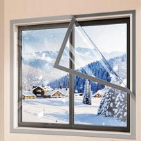 Winter Antifreeze Window Film Winter Warm Curtain Sealed Film Transparent Plastic Protection Windproof Heat-insulating Film (as the picture,W100xH50cm)