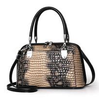 Snake Pattern Women Shoulder Bag for Ladies Leather Handbag 2025 Trend Hadnbags Designer Luxury Women's Crossbody Bag 30x12x18cm black