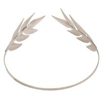 Elegant Metal Leaf Crown Palace Style Gold Headgear Headwear Wedding white