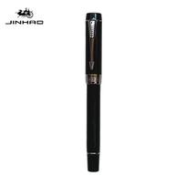 JINHAO 100 Fountain Pen Transparent Color Resin luxury Pens Arrow Shaped Pen Clip EF/F/M/Bent Nib School Supplies Stationery (as the picture,Bent) black