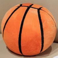 Spalvingas sportinio kamuolio pliušinis žaislas: Futbolo, Krepšinio, Tinklinio, Teniso Raktų pakabukas & Apkabinamas pagalvės papuošalas 9 cm black