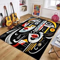 Retro Japanese-style Rug Best for Boys' Bedrooms Game Rooms Large Size Non-slip& Washable Best Gift To Boys Modern Style Carpet 50X80CM brown