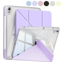 Case for iPad 5th 6th 7th 8th 9th 10th 11th Air 4 5 6 7 Mini 6 7 Case with Pencil Holder, Mutil Angles Folding Y-Shaped Stand Co (Purple,For iPad Air 11 2025) white