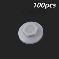 100/200Pcs Hex Drilling Screw Waterproof Cap Plastic For 5.2Mm Self-Drilling Drill Tail Screws Self-Tapping Screw Cap as the picture