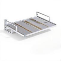Microwave Oven Shelf, Space Aluminum Kitchen Storage Rack, Doubletier Detachable Organizer A 2Layer #F 1-Layer 4P No H white