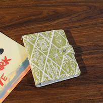 A6 Fabric-Covered Embroidery Planner: Portable Loose-Leaf Daily Schedule Notebook