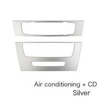 For BMW E90 3 Series 2005-2012 Car AC CD Control Panel Sticker Cover Console Frame Trim with Navigation Styling CD silver set