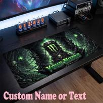 Monster Energy Customized Name Text Mouse Pad, Large Desk Mouse Mat Personalized Home Office Present 30cmx80cm