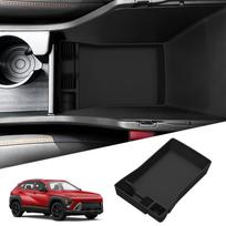 Smabee for Hyundai Kona 2024-2026 Silicone Center Console Armrest Lower Storage Box Car Interior Accessories Black black white