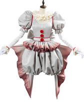 Pennywise Cosplay Kostiumas Suaugusiems, Siaubo Klouno Helovino Aprangos Rinkinys, Baisaus Džokerio Vaidmenų Žaidimo Kostiumas Šventei S raudona/balta