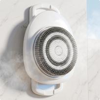 Shower WallMounted Bath Brush Rotating Automatic Hands Body Scrubber for gray