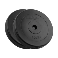 REBEL ACTIVE bituminiai svorių diskai, 2 x 10 kg, 31 mm anga, klasikiniai
