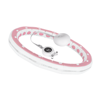 REBEL ACTIVE Smart Hula Hoop lankas su skaitikliu, masažiniais iškilimais ir svareliu, 50 cm, rožinis