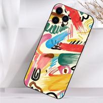 Šauni Grafičių MenoTelefono dėklas iPhone 16,15,14,13,12,11 Plus,Pro Max,XS,X,XR,SE,Mini,8,7 Telefonams, Minkštas Silikoninis Juodas Dangtelis iPhone13