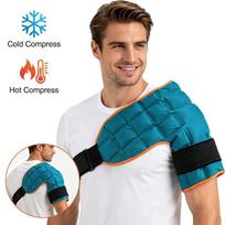 Self-absorbing Water Knee Brace Pad Ice Packs for Knee Leg Neck Shoulder Hip Health Care Hot and Ice Compress Brace 58*35cm brown
