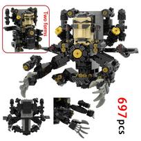 MOC Skibidi Toileted Giant Titan TVman Upgrade Speakerman Building Blocks Action Figure Model Construction DIY Bricks Toy Fan black
